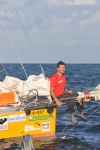 Alessandro arrived at Les Sables july, 22 after 268d 19h 36' 12" around the globe. (Bernard Gergaud)